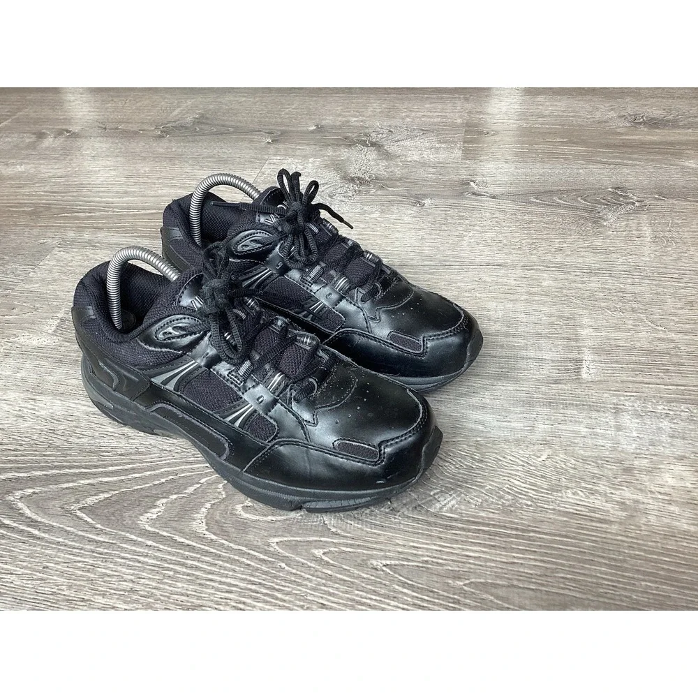 Vionic 23Walk Sneakers Womens 9 Wide Black Walking Shoes Lace Up Low Top